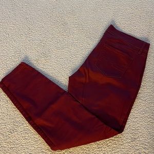 Red/maroon jean pants, very stretchy